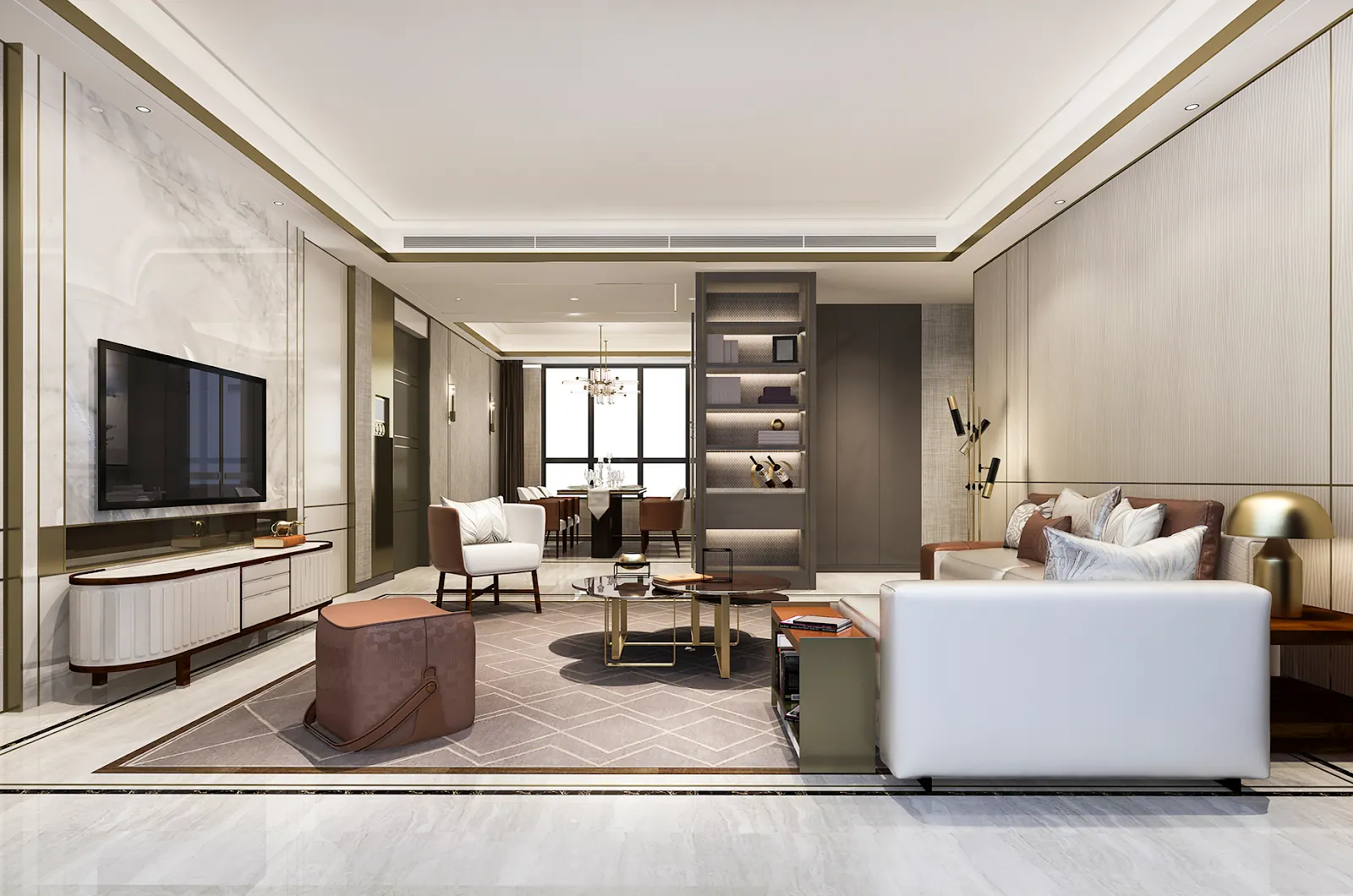 Living and TV unit interior