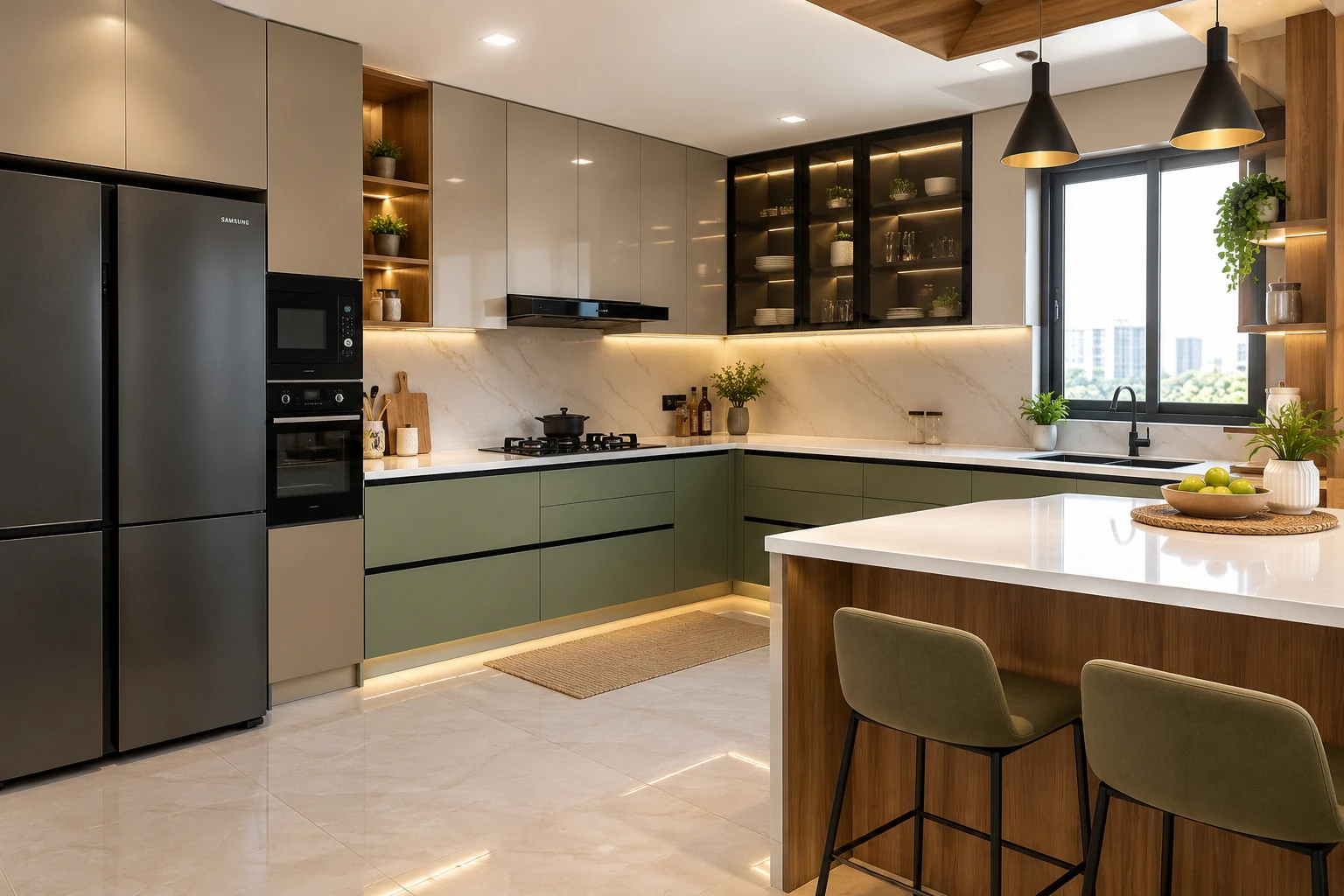 Modular kitchen by Sunrise Interiors Bangalore